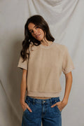 Kennedy Reverse Short Sleeve CrewNeck Sweatshirt - Driftwood