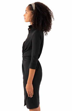 Twist & Shout Dress - Solid Black