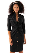 Twist & Shout Dress - Solid Black