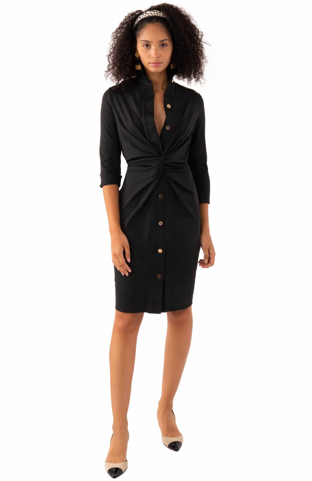 Twist & Shout Dress - Solid Black