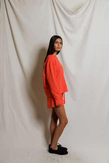 Tyler french Terry sweatshirt in Clementine