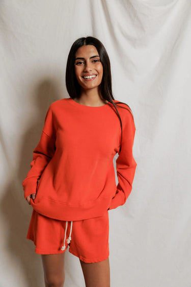 Tyler french Terry sweatshirt in Clementine