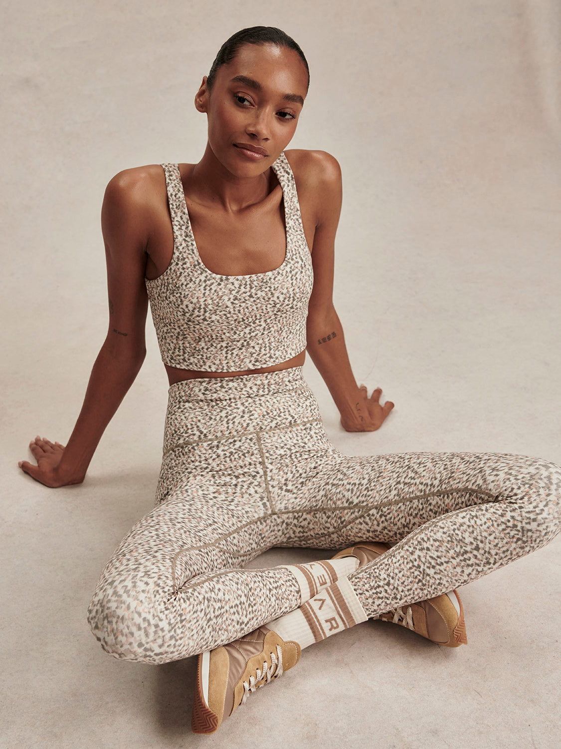 freesoft cori bra-ivory abstract feather