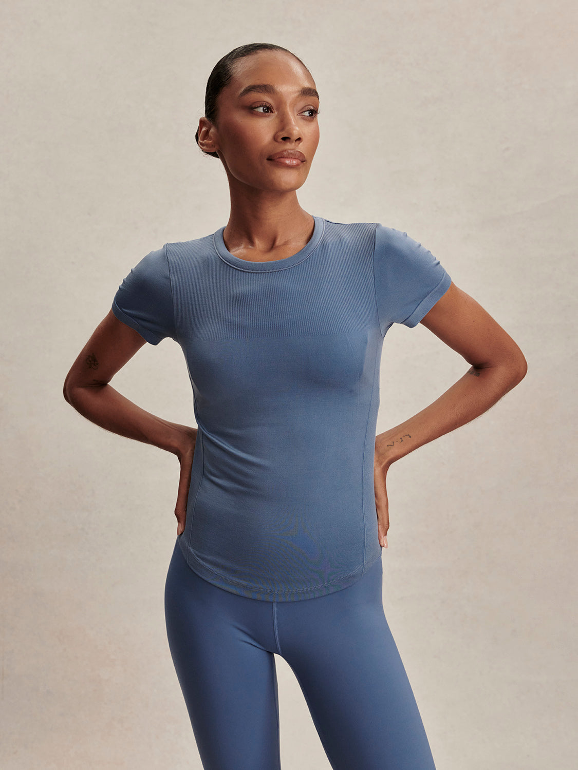 casper seamless tee - bijou blue