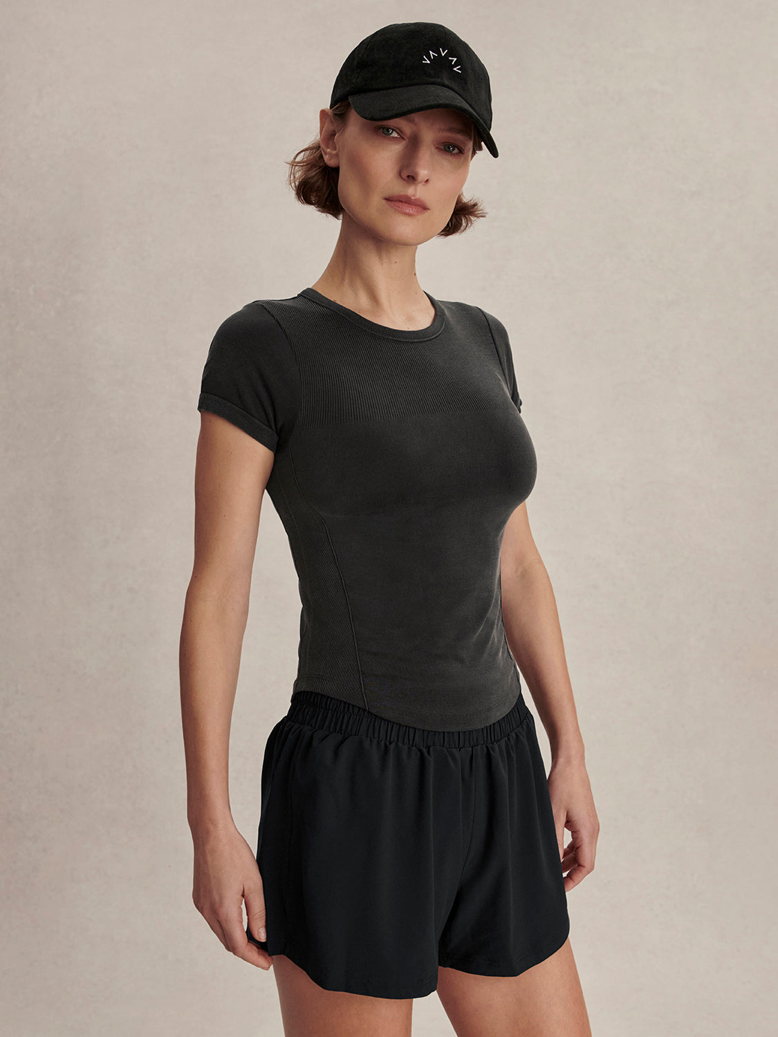 casper seamless tee - black