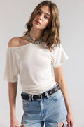 LUCY OFF THE SHOULDER TEE SUGAR SWIZZLE